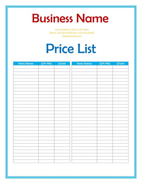 Template of price list - Price List Templates. A price list informs clients of a company’s product and service prices. It allows buyers to reference prices, compare costs, and decide on purchases. Hair salons, restaurants, and online retail …